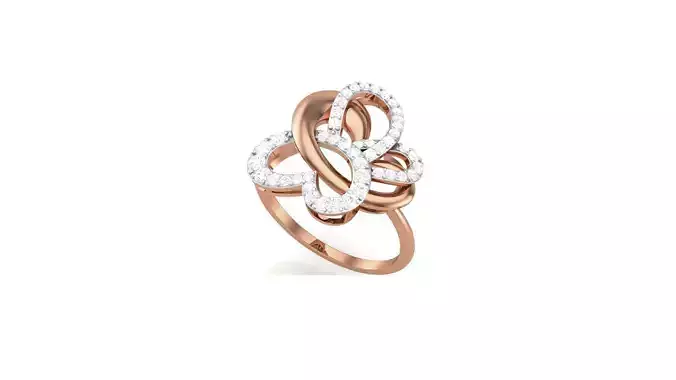 Women Ring Earrings Pendant set 3dm stl 3mf glb render details