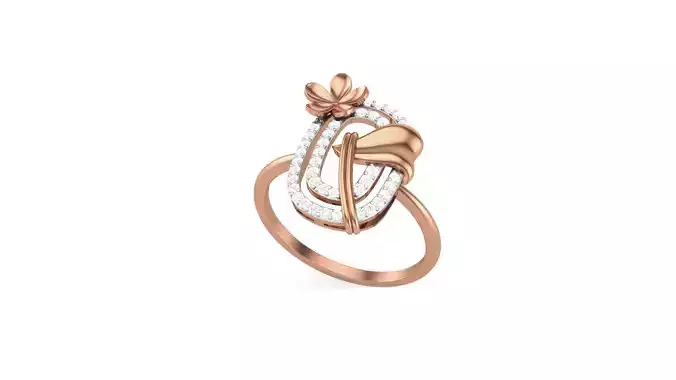 Flower Women Ring Earrings Pendant set 3dm stl 3mf glb render 3D print model