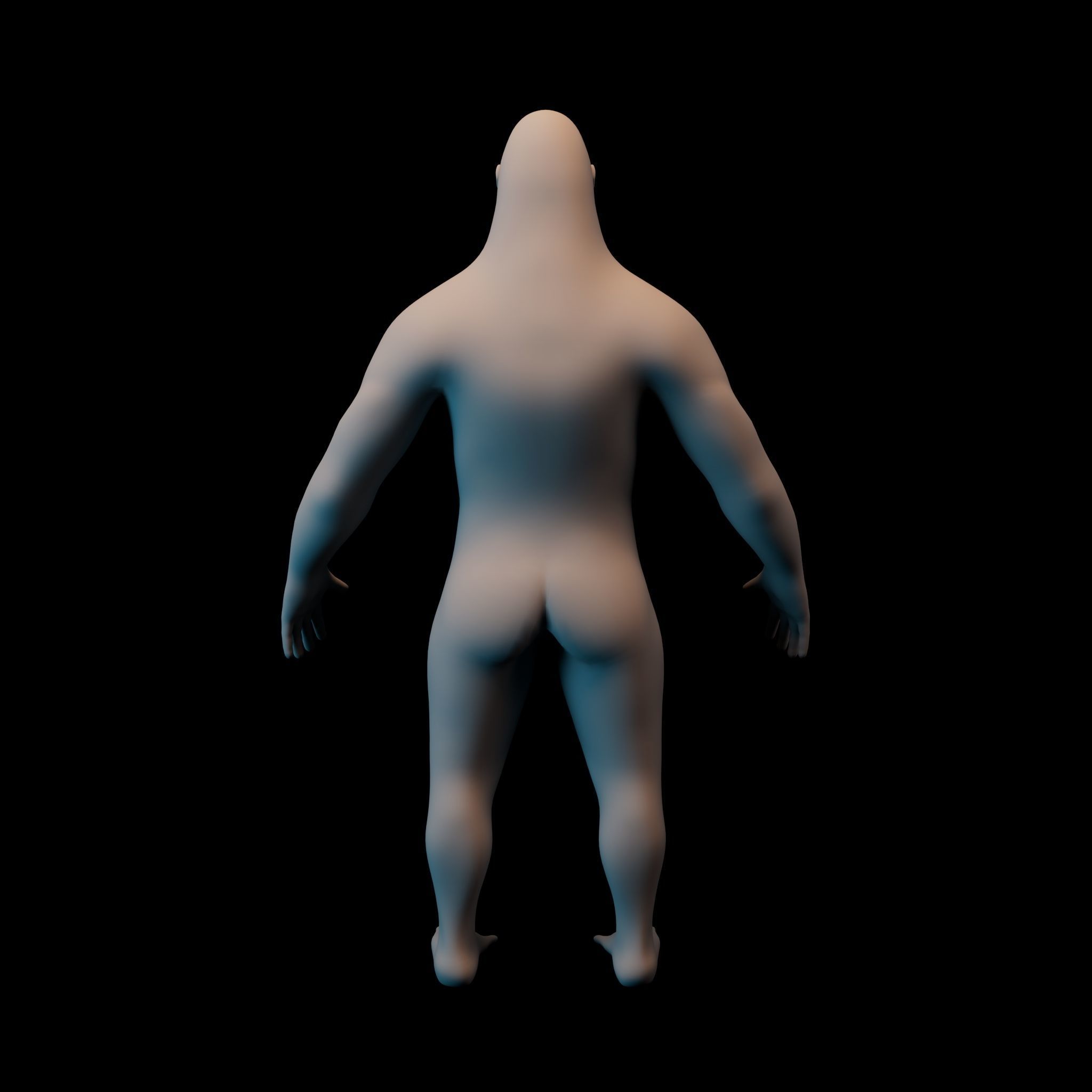 Human Gorilla Low-poly 3D model_7