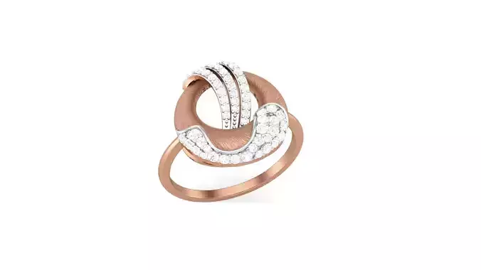 Women Ring Earrings Pendant set 3dm stl 3mf glb render details