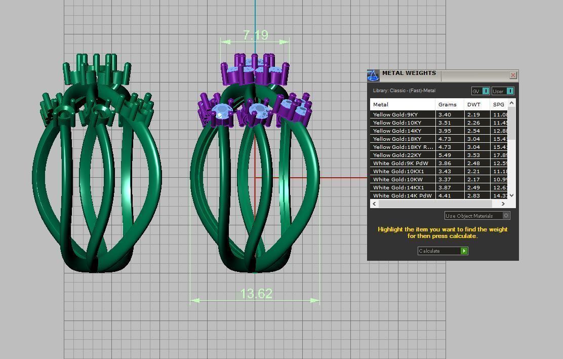 diamond ring 3D print model_16