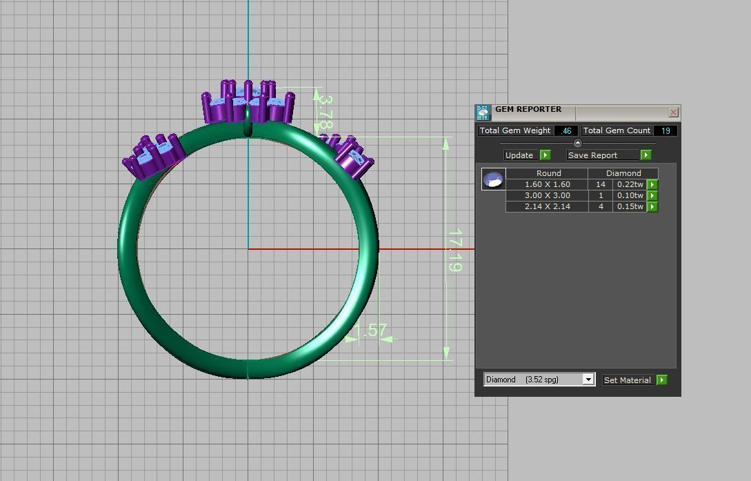 diamond ring 3D print model_15