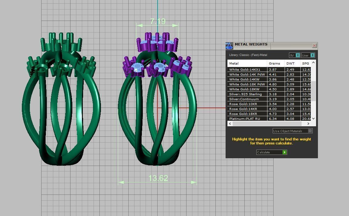 diamond ring 3D print model_17