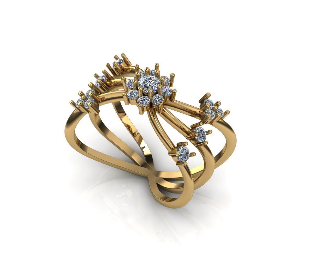 diamond ring 3D print model_20