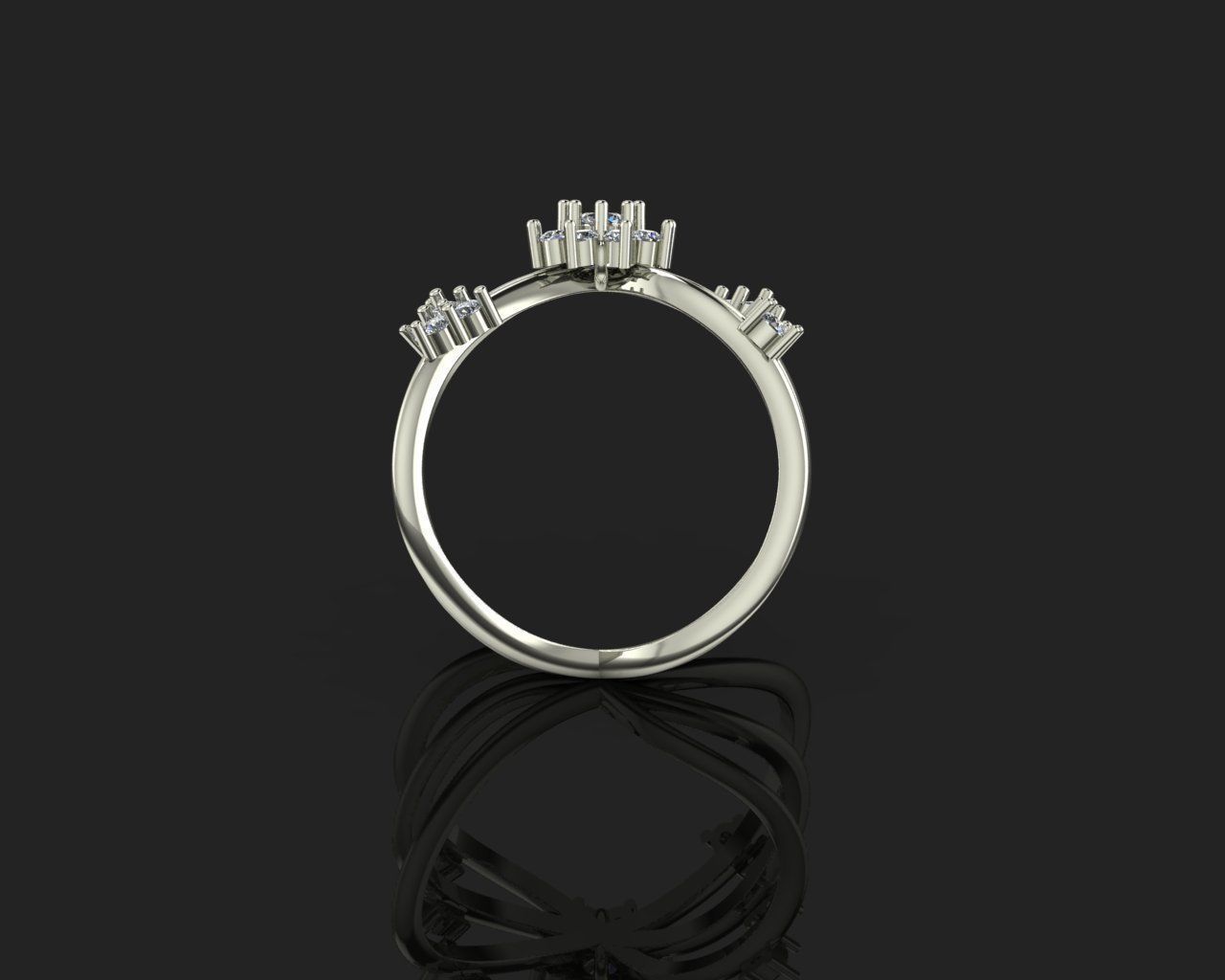 diamond ring 3D print model_4