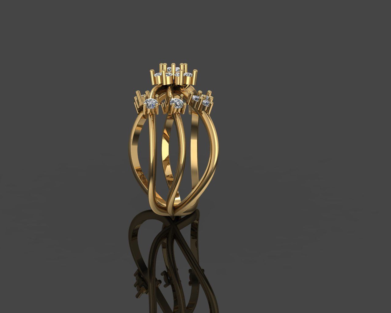 diamond ring 3D print model_12