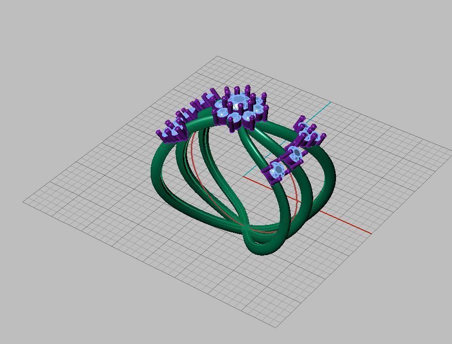diamond ring 3D print model_18