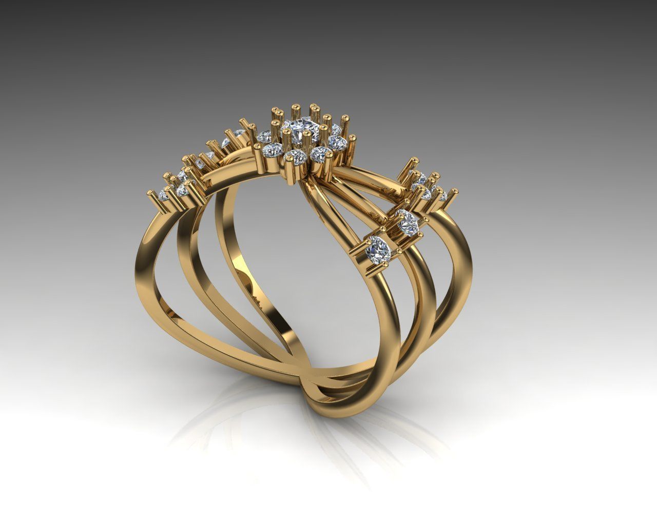 diamond ring 3D print model_11