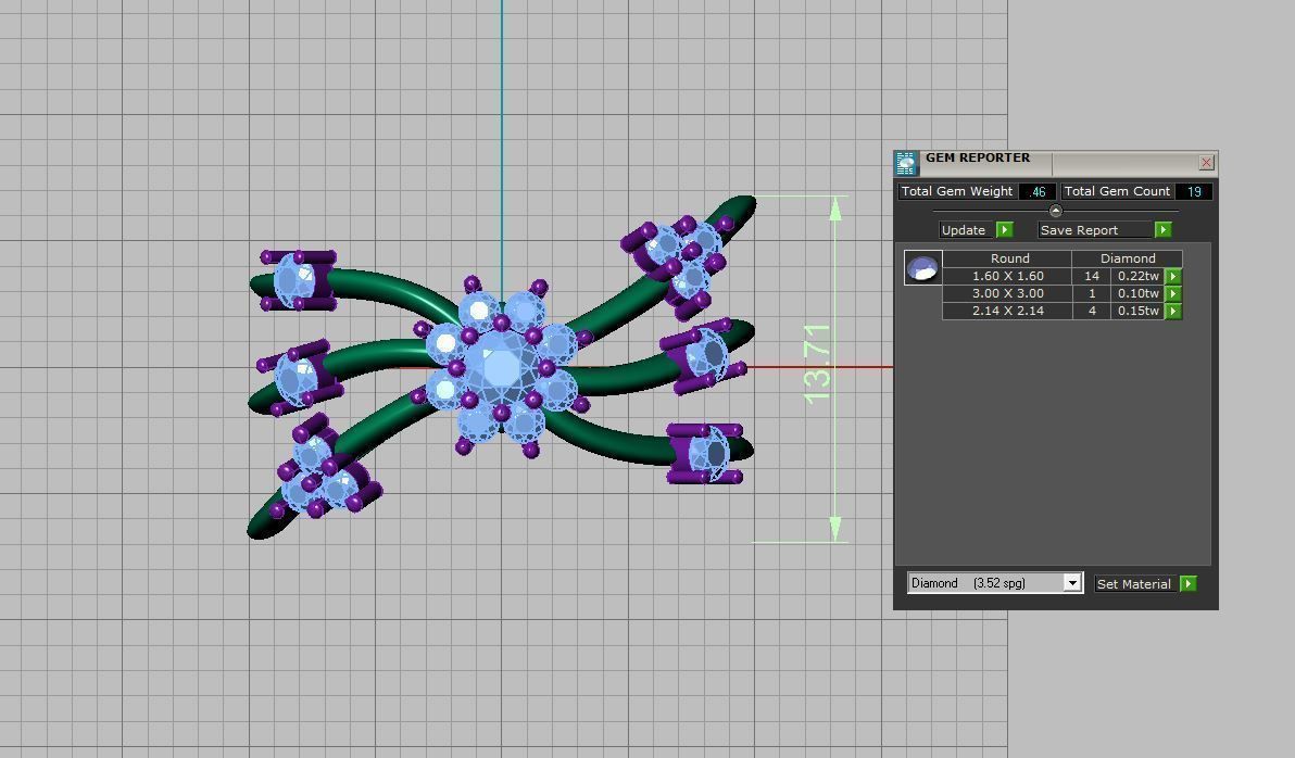 diamond ring 3D print model_19