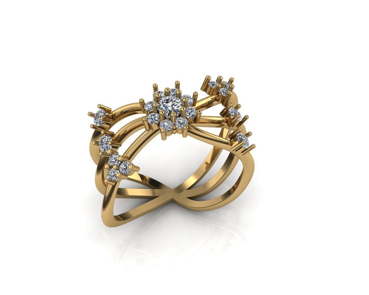 diamond ring 3D print model_9