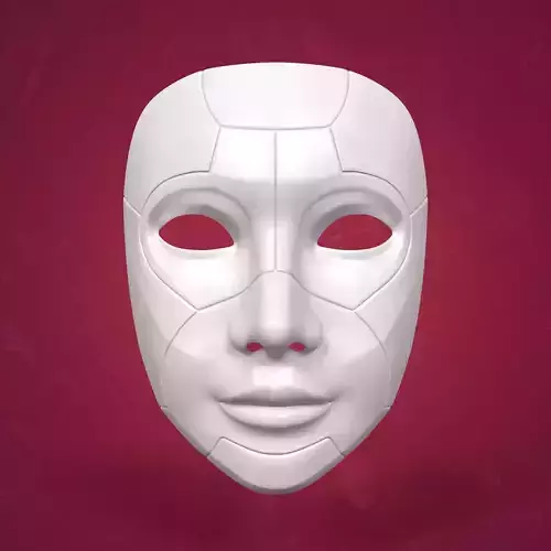 Robot Mask Low-poly 3D model