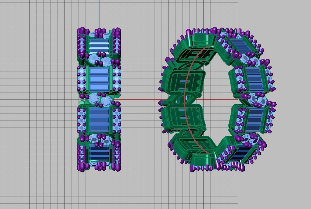 Baguette and Marquis ring 3D print model_17