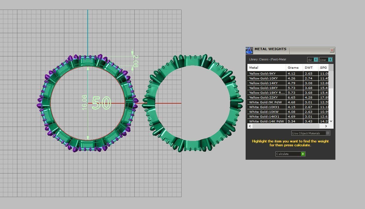 Baguette and Marquis ring 3D print model_15