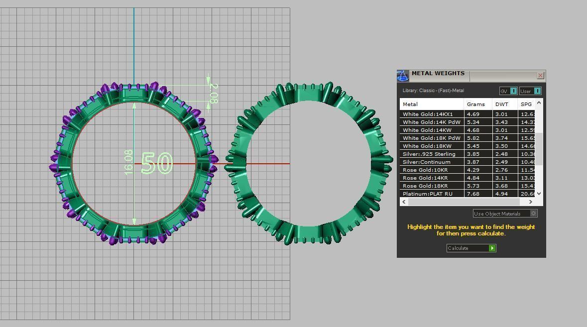 Baguette and Marquis ring 3D print model_16