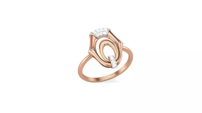 Women Ring Earrings Pendant set 3dm stl 3mf glb render details