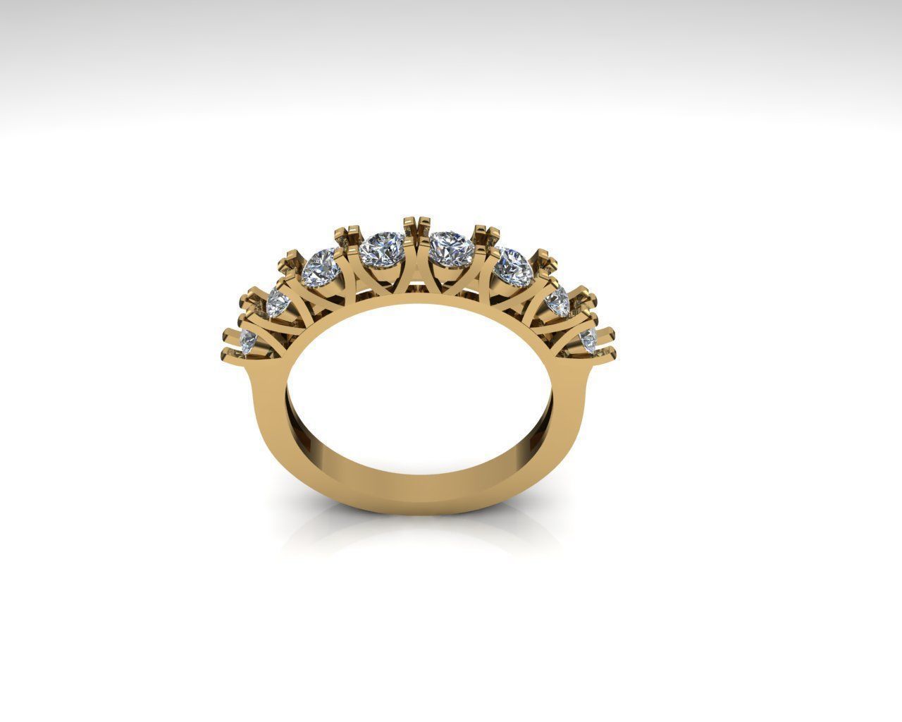 6 diamond ring 3D print model_9