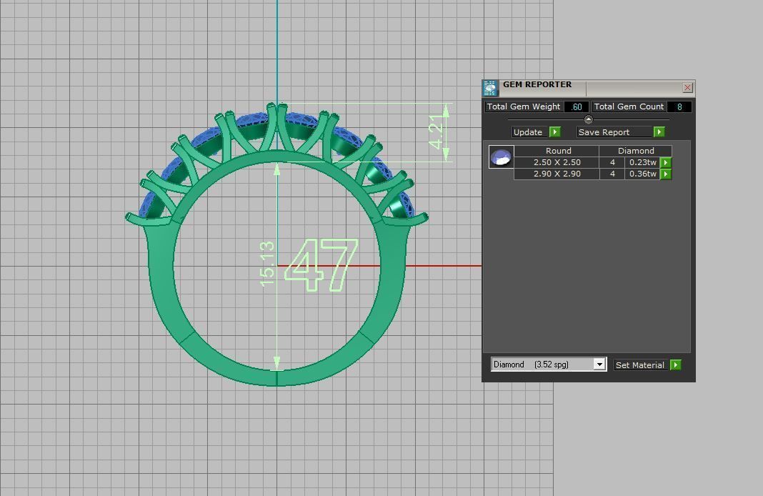 6 diamond ring 3D print model_16
