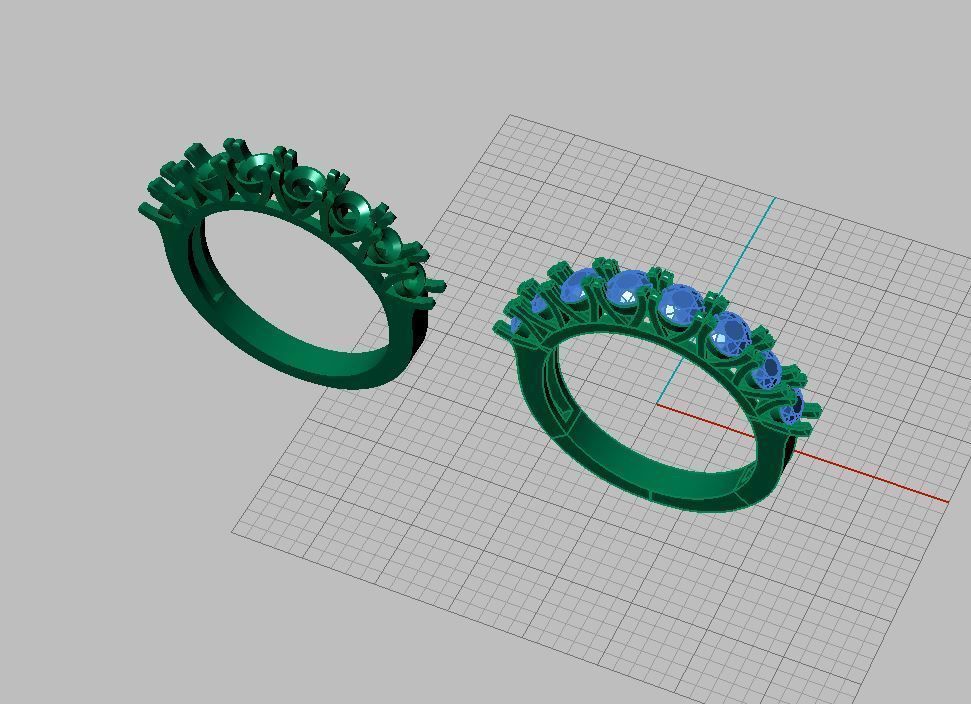 6 diamond ring 3D print model_17