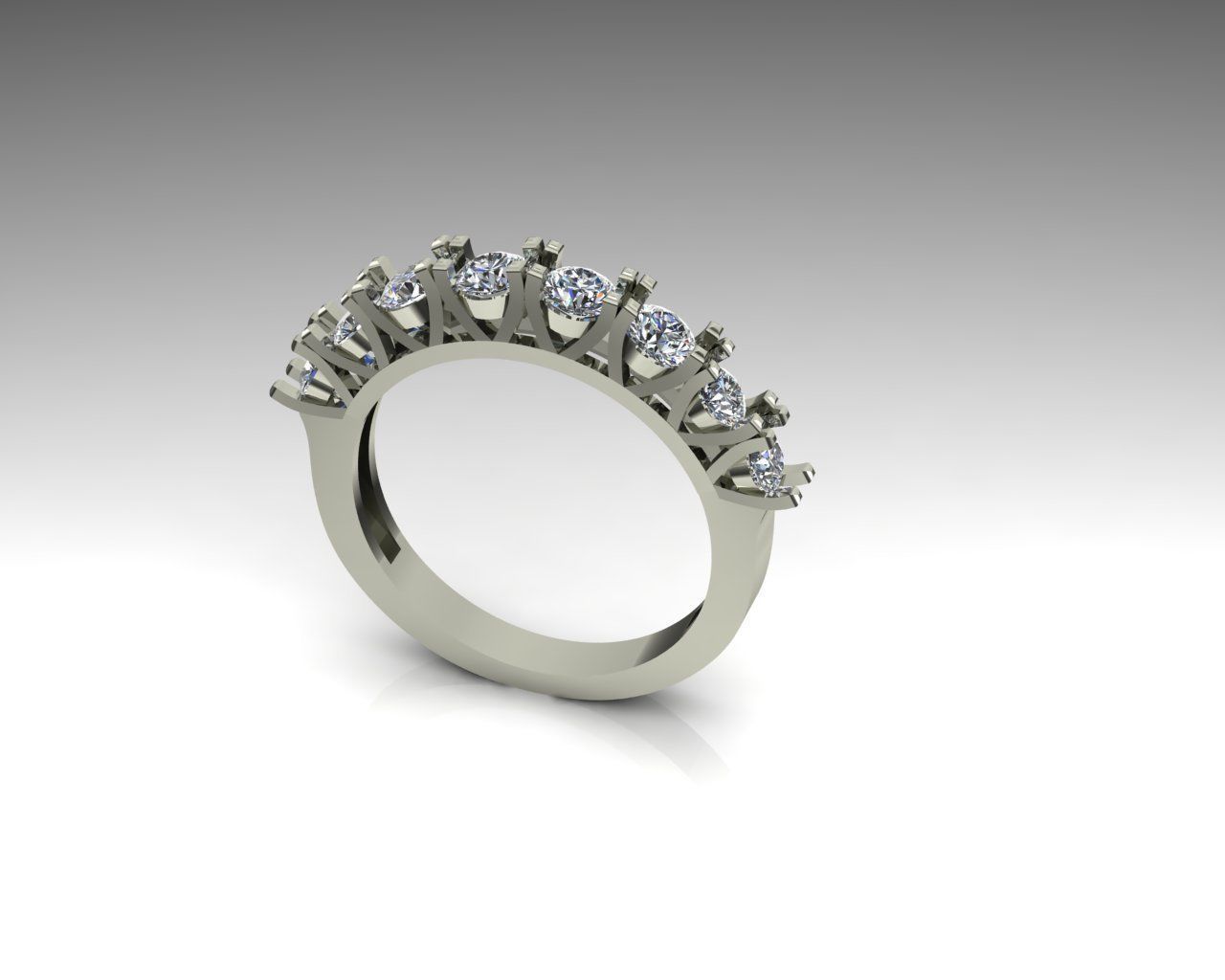 6 diamond ring 3D print model_2