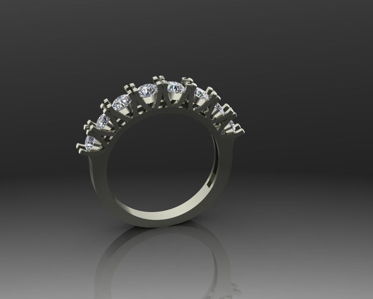 6 diamond ring 3D print model_1