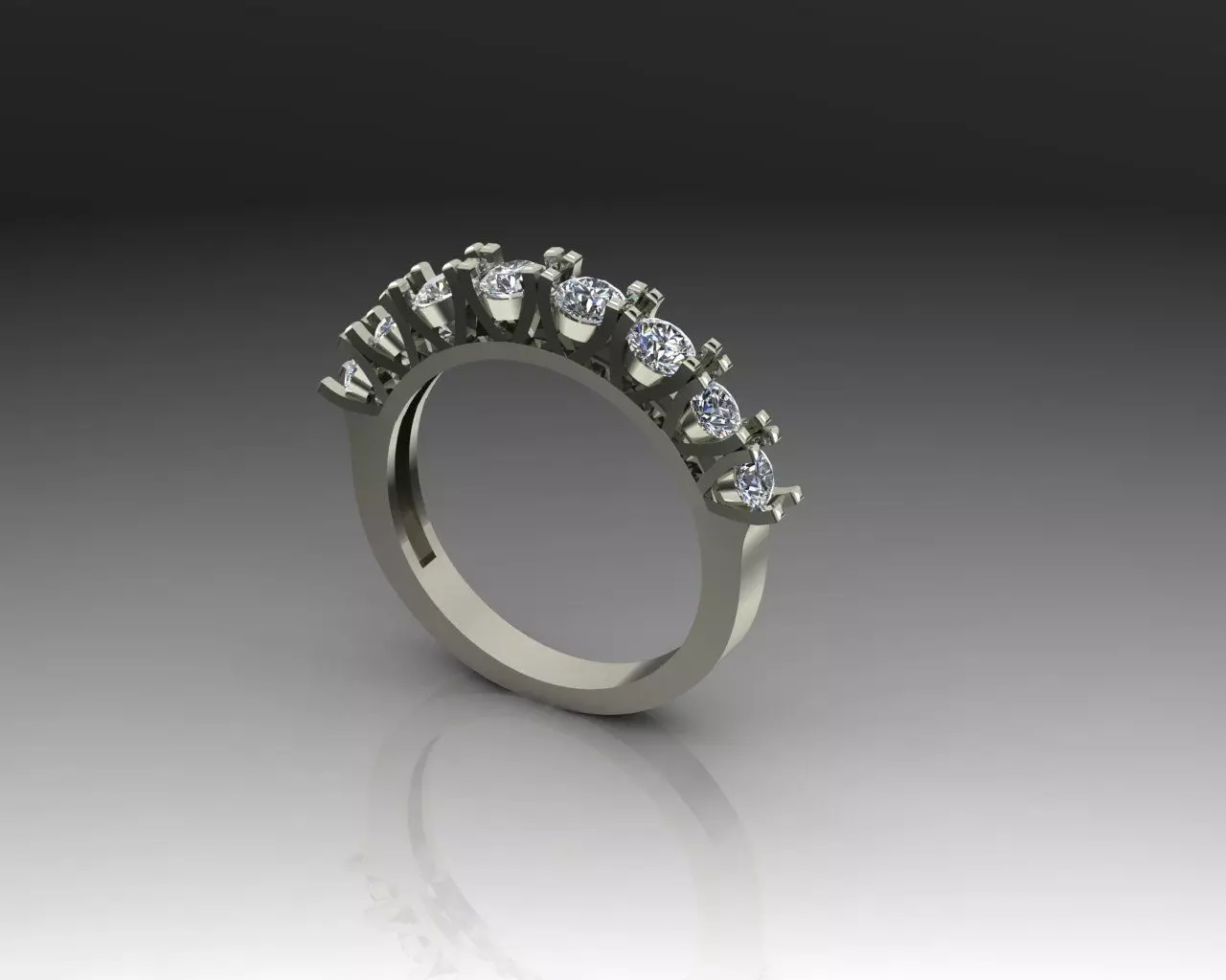 6 diamond ring 3D print model_0