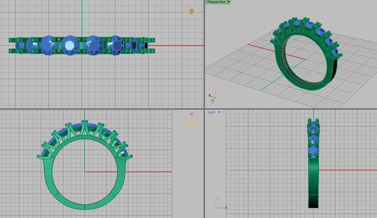 6 diamond ring 3D print model_18