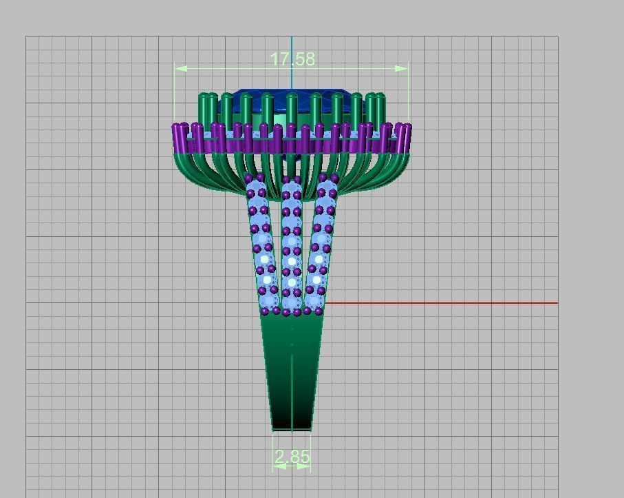 Emerald and ruby ring 3D print model_14