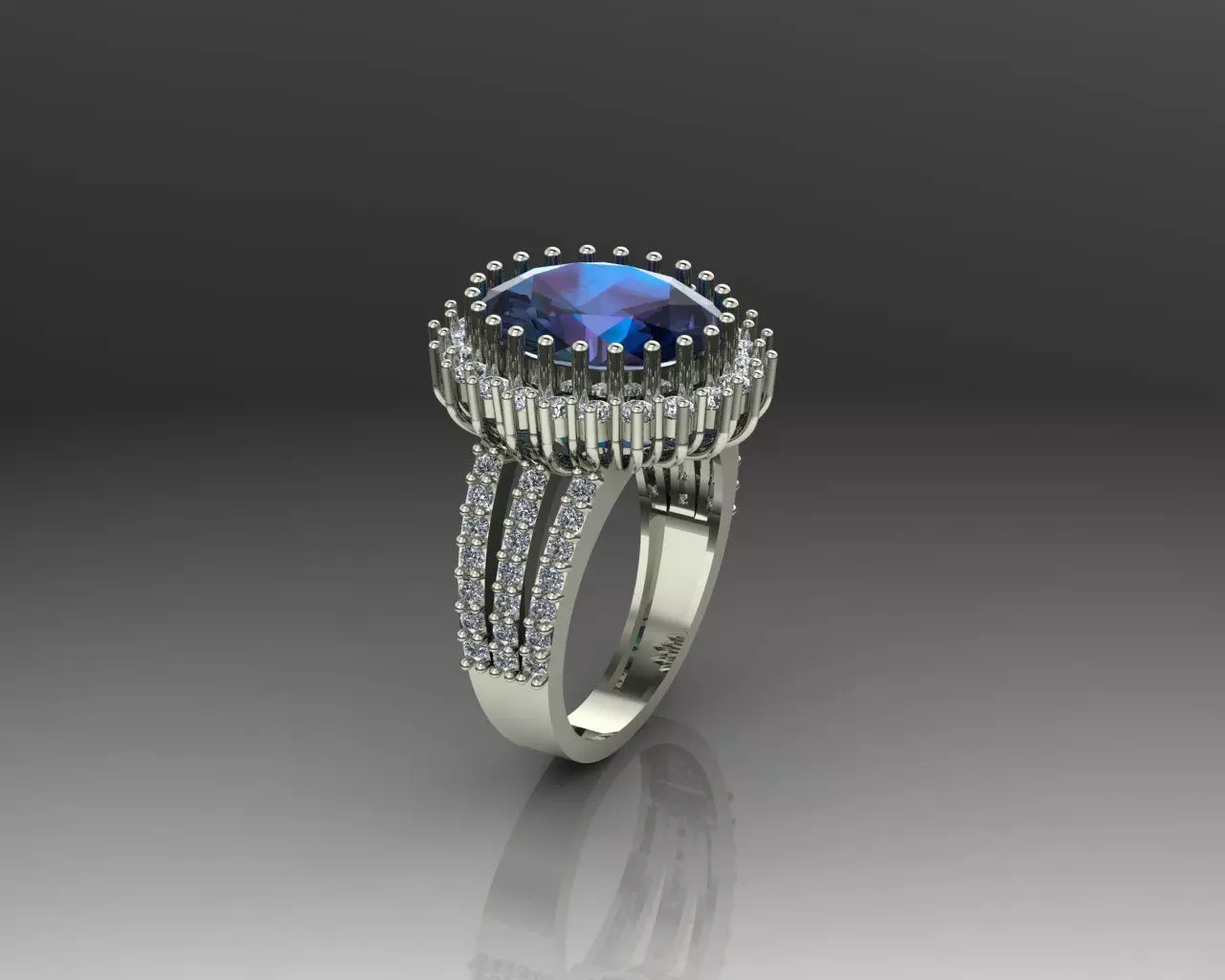 Emerald and ruby ring 3D print model_0