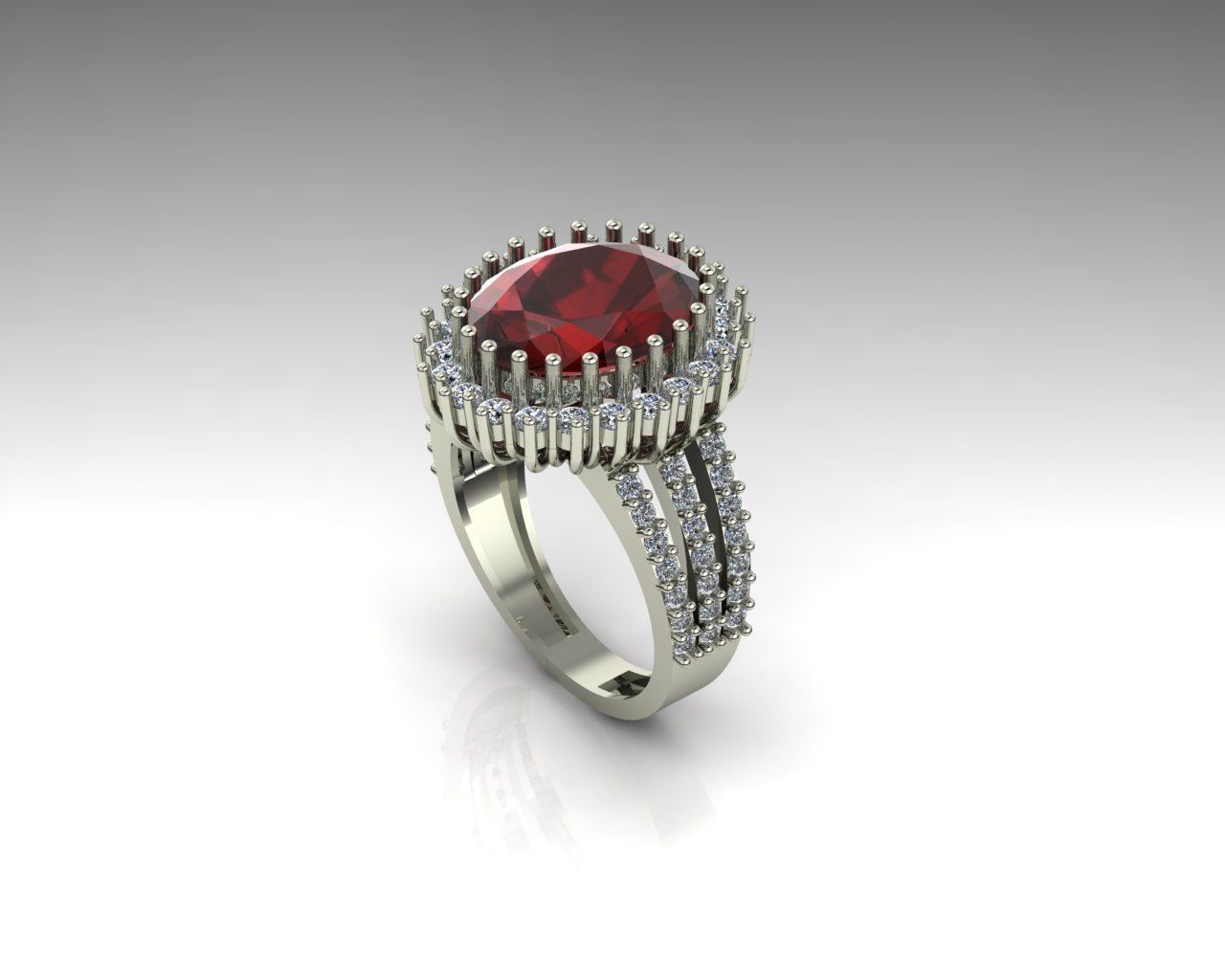 Emerald and ruby ring 3D print model_5