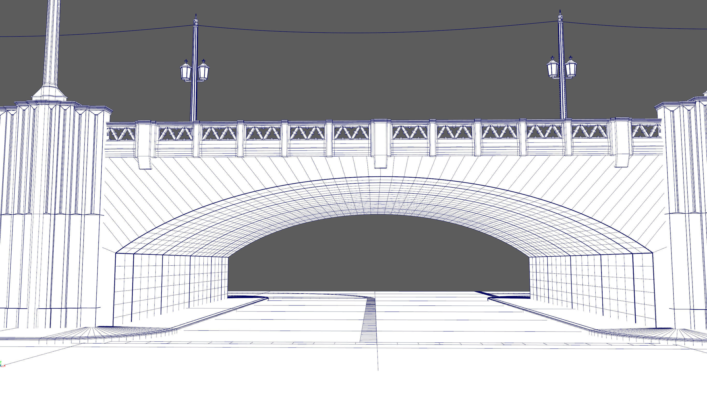 Fourth Street Bridge LA 3D model_6