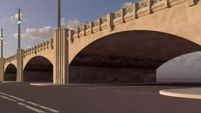 Fourth Street Bridge LA 3D model