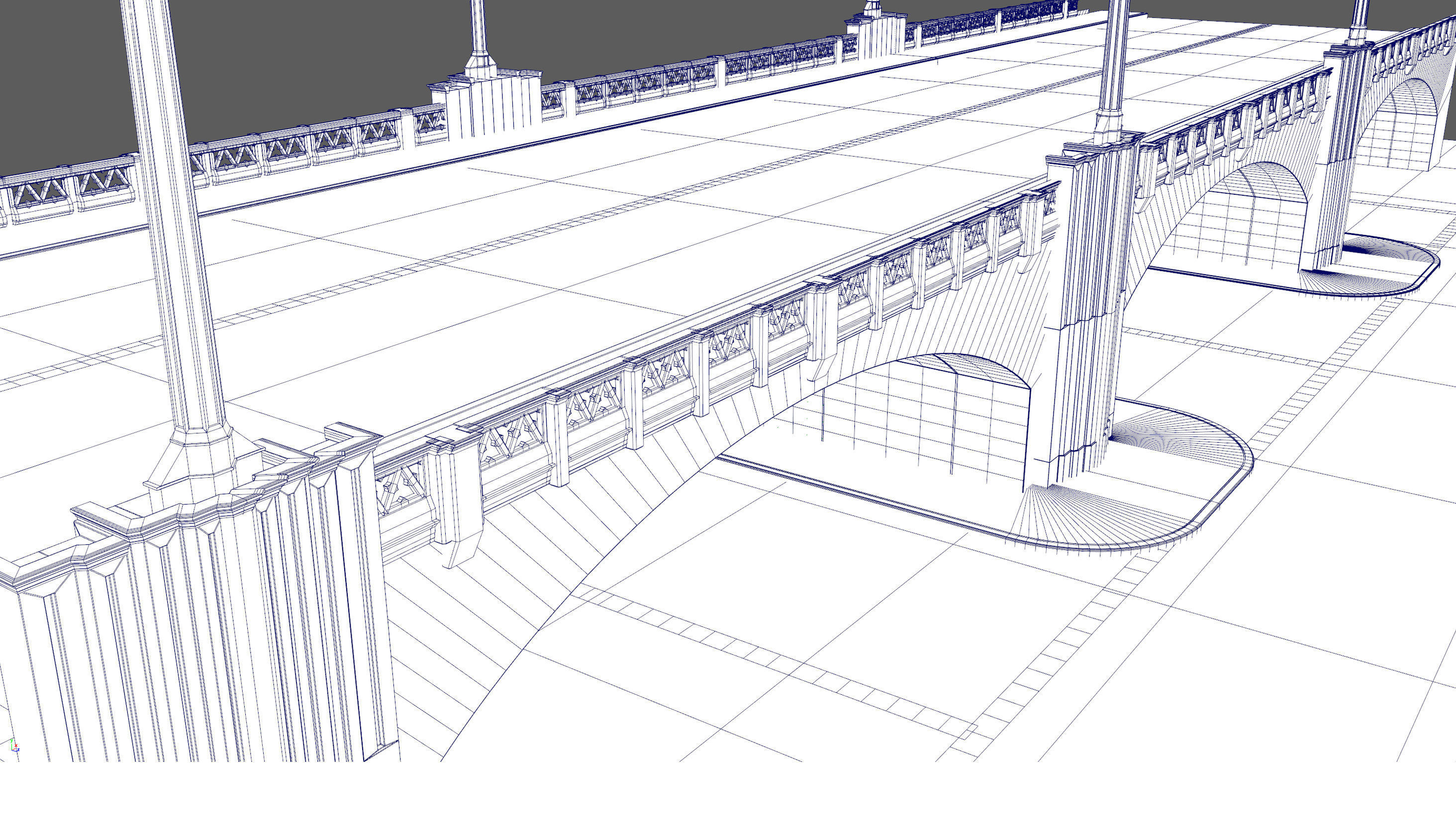 Fourth Street Bridge LA 3D model_7