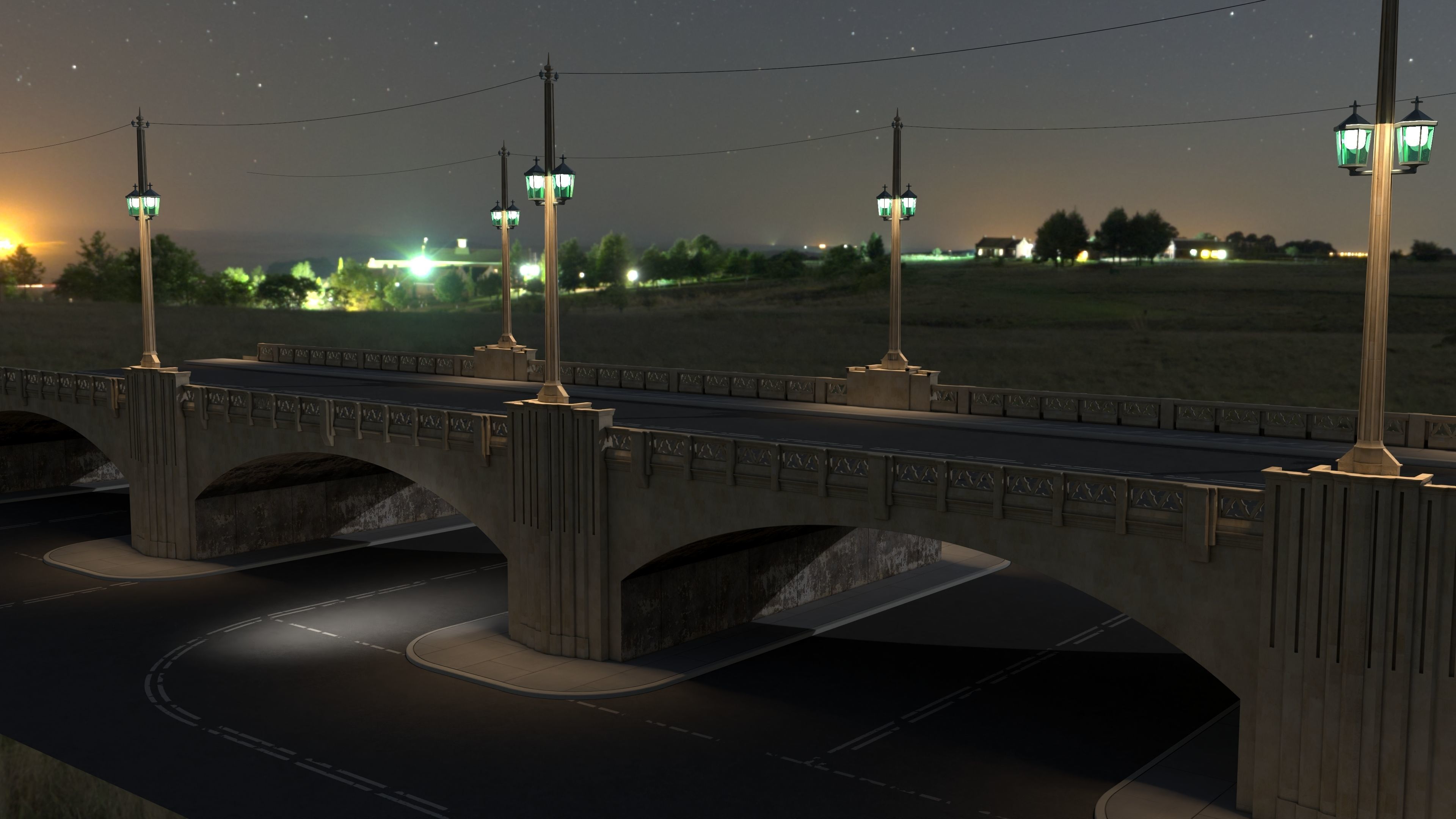 Fourth Street Bridge LA 3D model_5