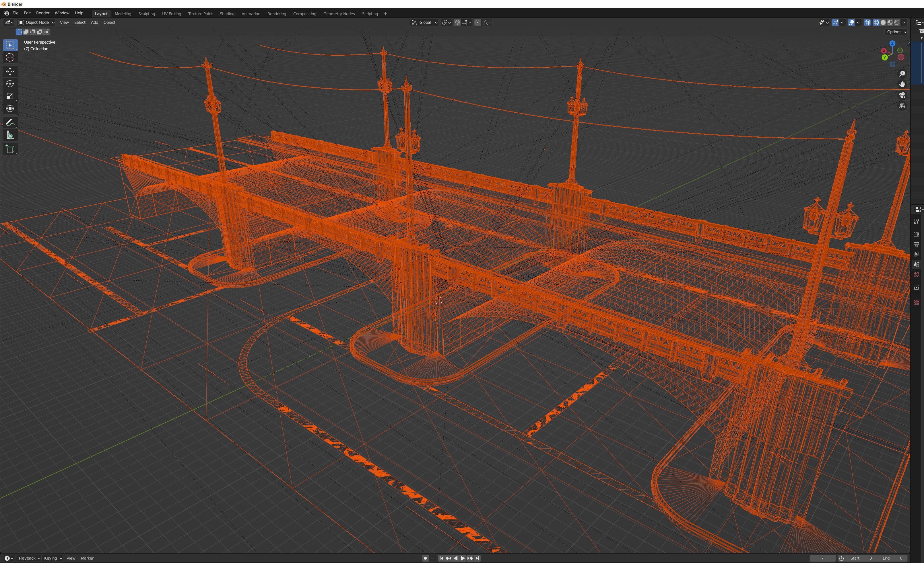 Fourth Street Bridge LA 3D model_8