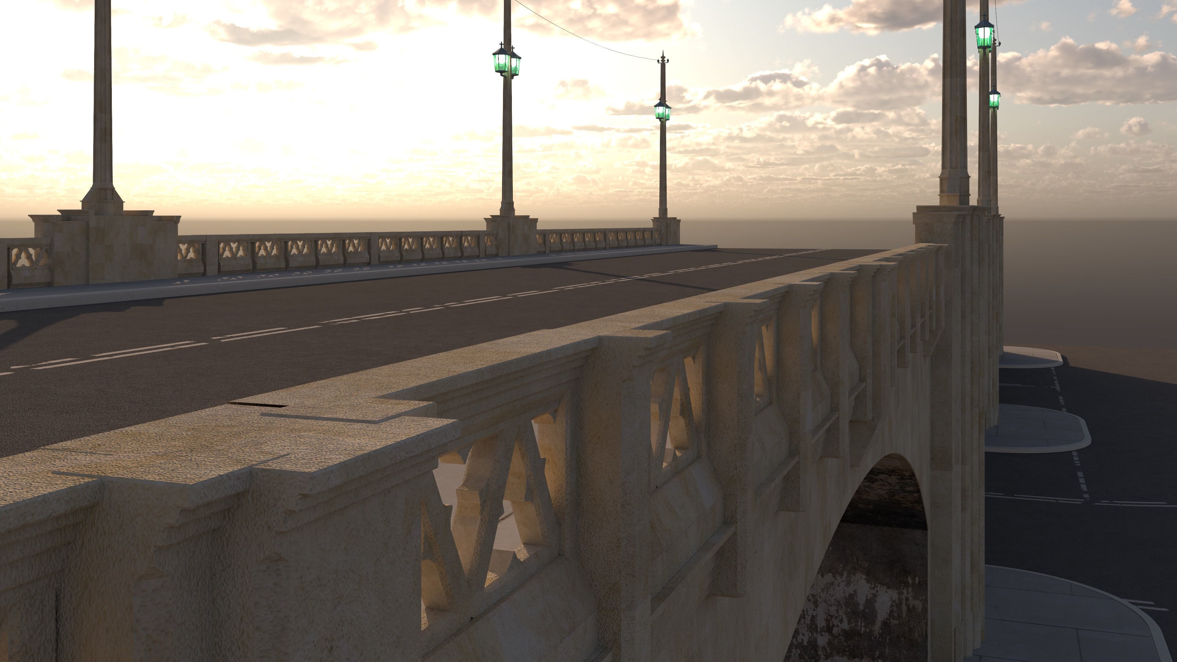 Fourth Street Bridge LA 3D model_2
