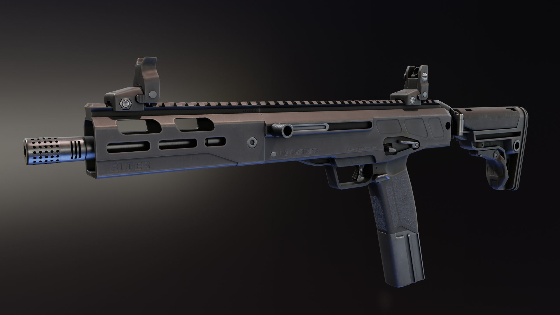 3D model Ruger LC Carbine VR / AR / low-poly | CGTrader