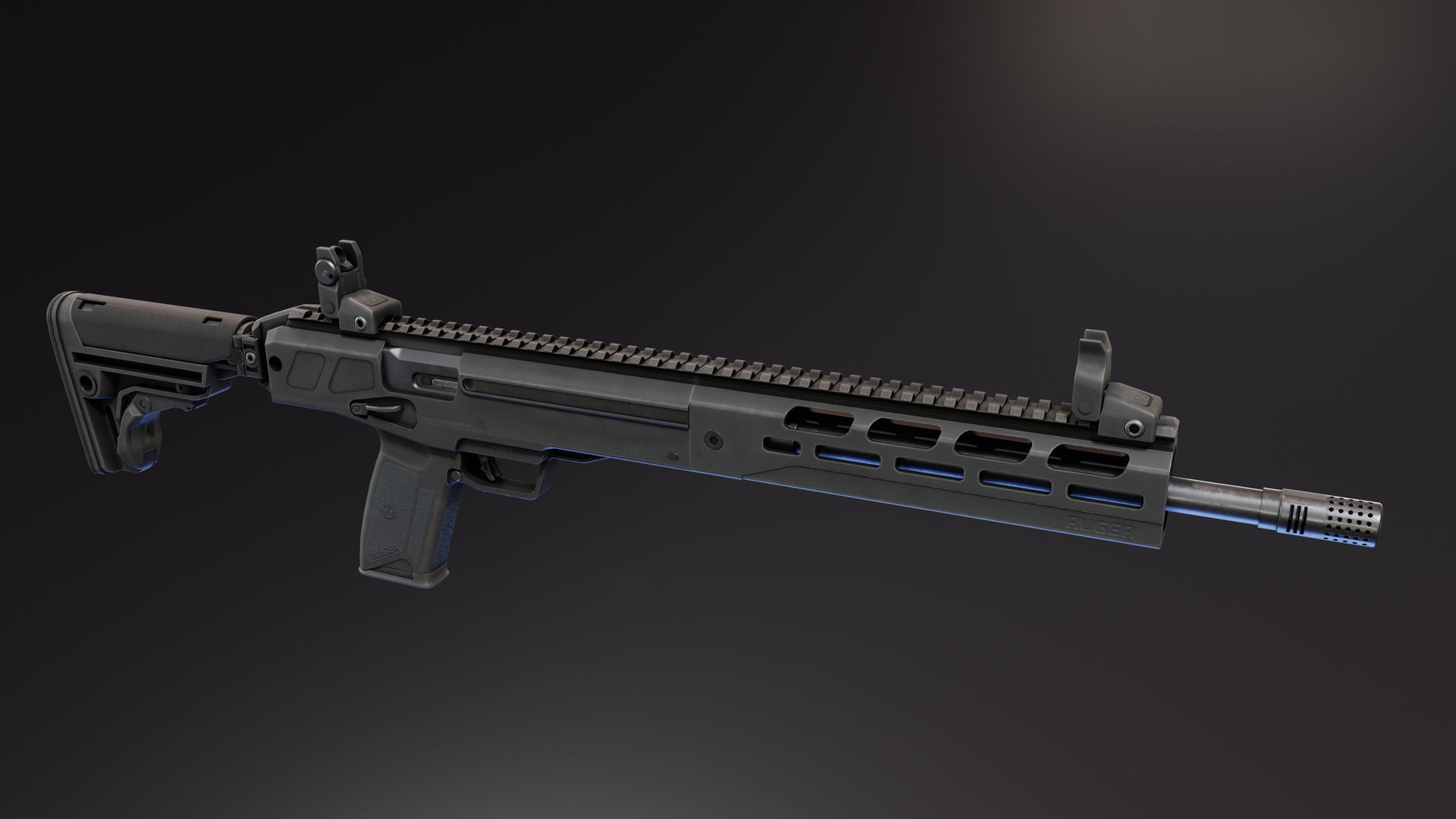 3D model Ruger LC Carbine VR / AR / low-poly | CGTrader