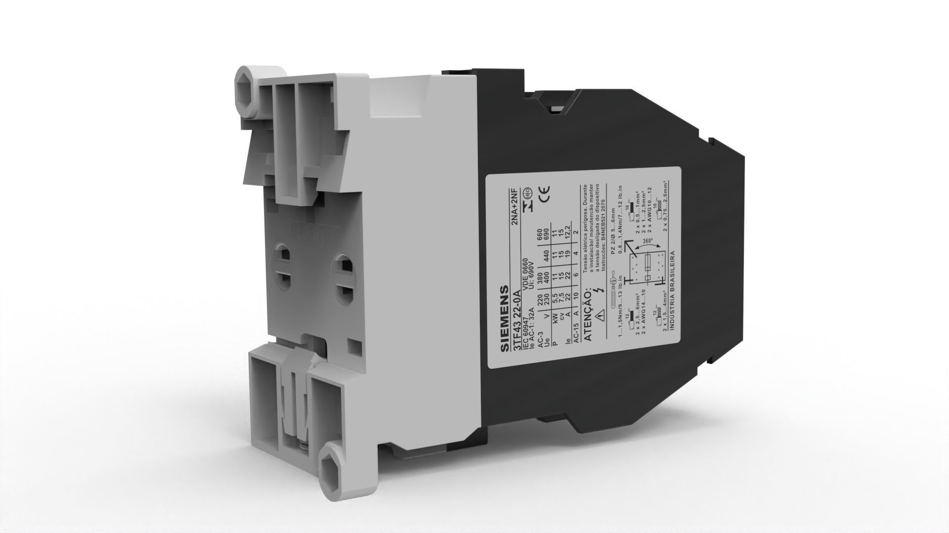 Contactor Low-poly 3D model_7