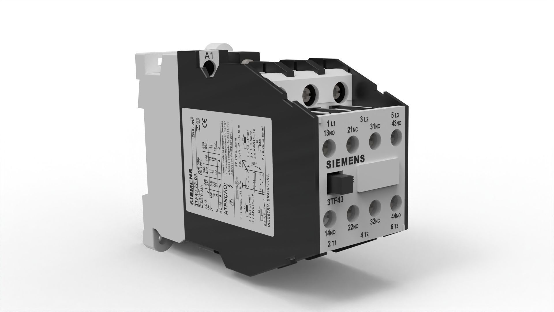Contactor Low-poly 3D model_2