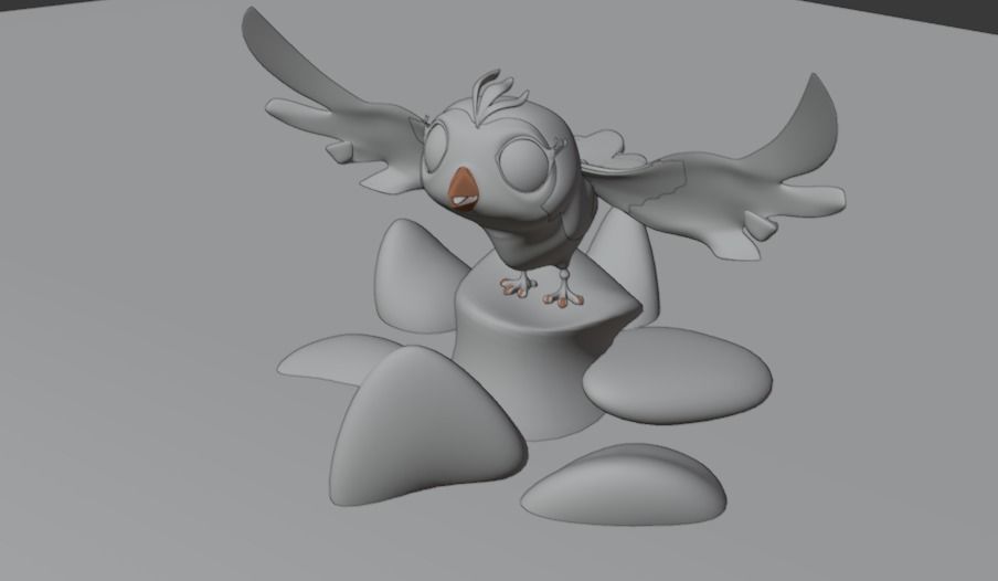 Blue bird  3D model_6
