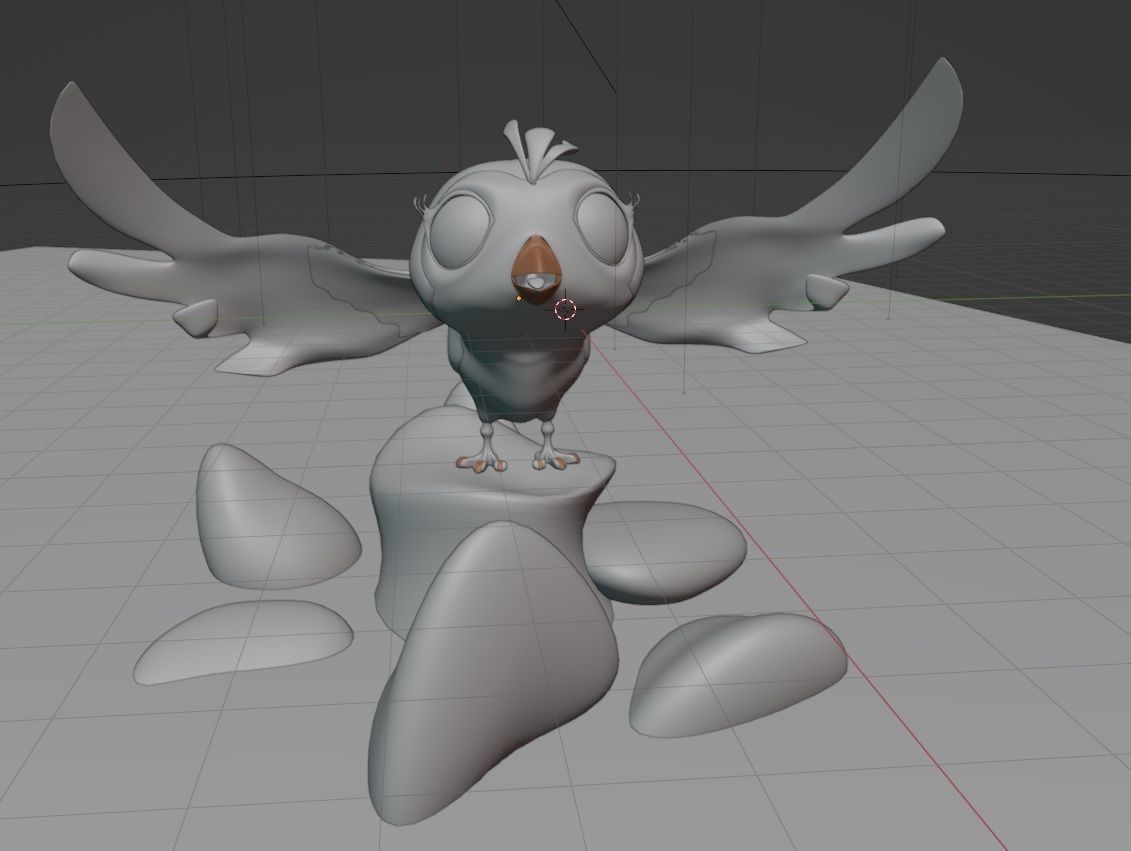 Blue bird  3D model_3