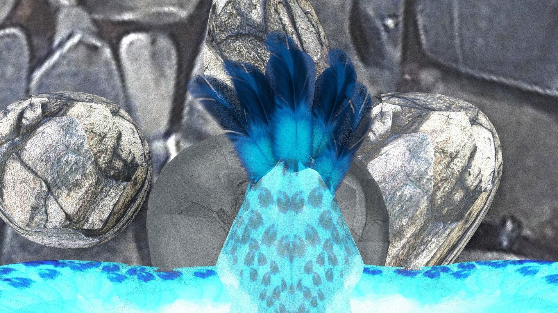 Blue bird  3D model_7