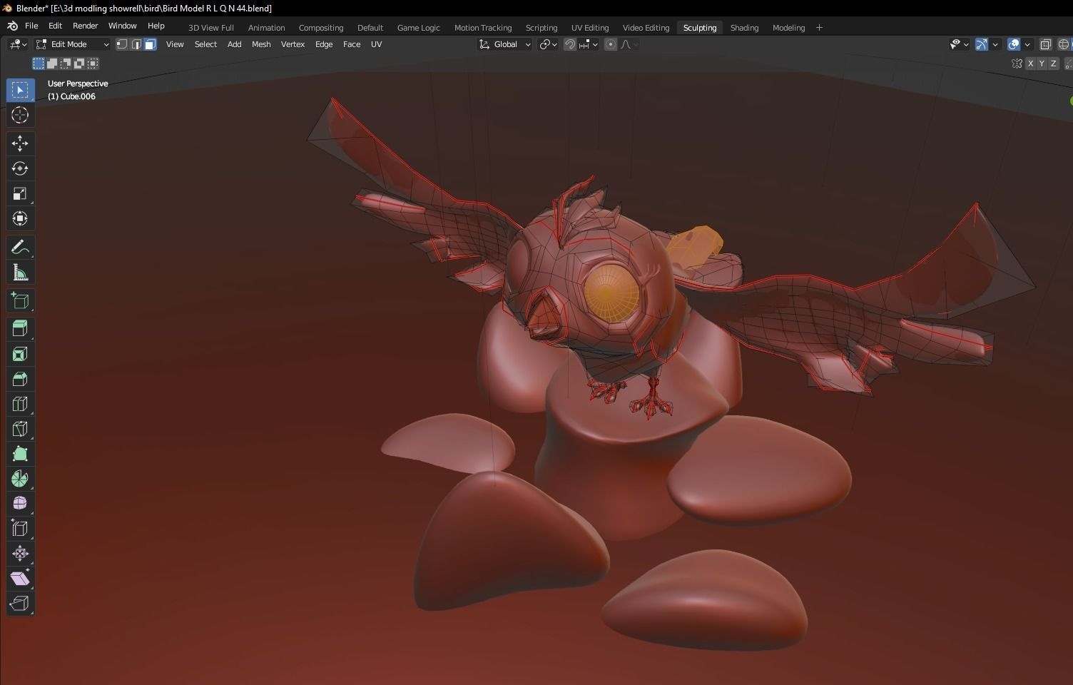 Blue bird  3D model_1