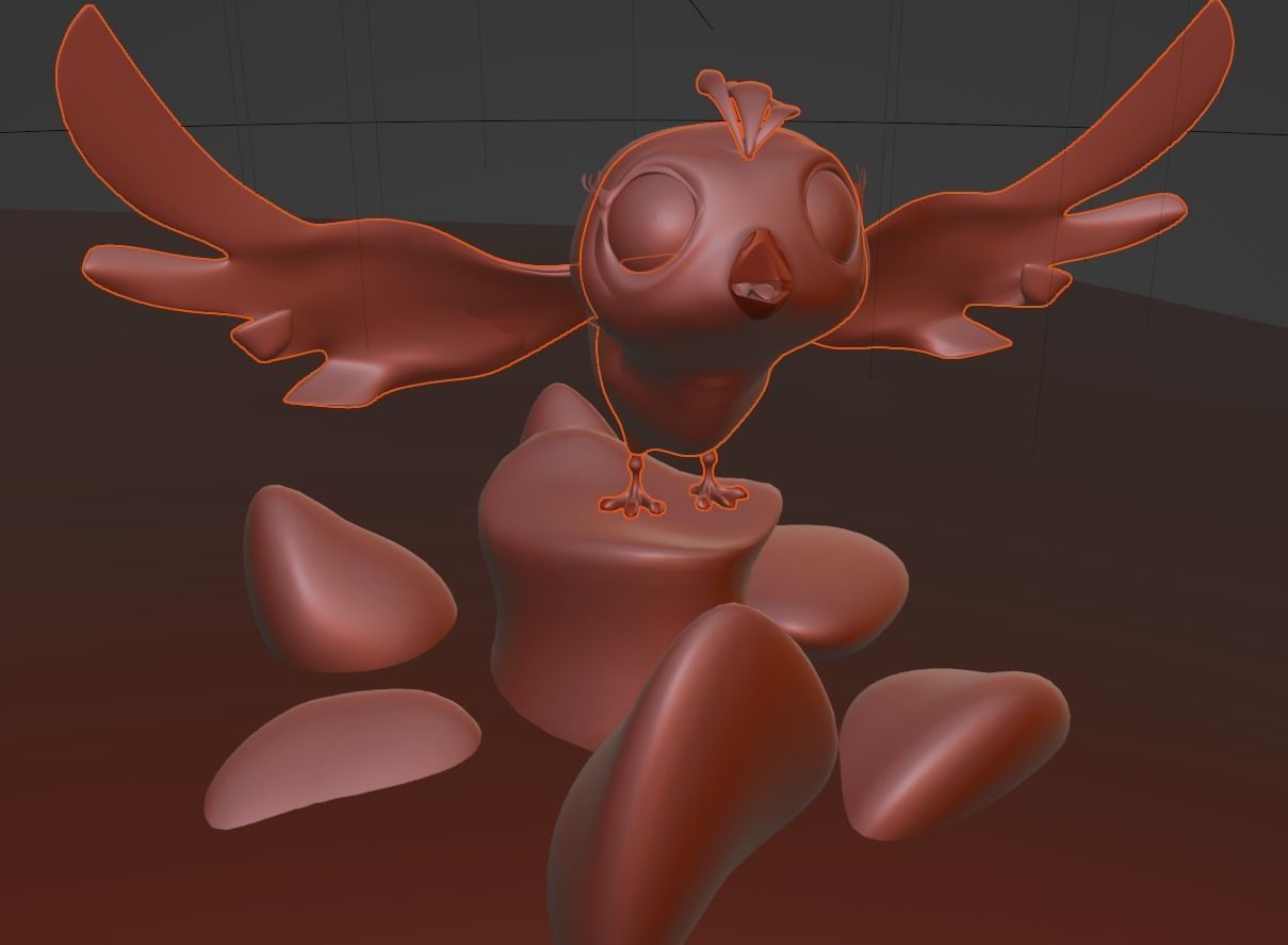 Blue bird  3D model_2