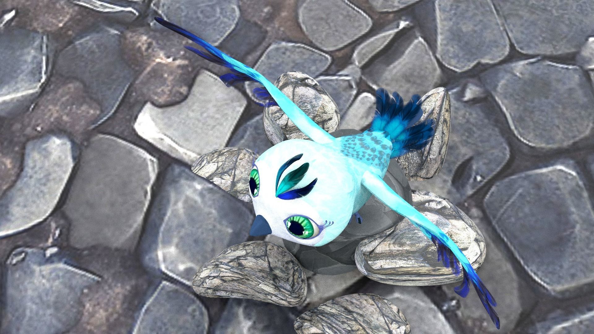 Blue bird  3D model_11