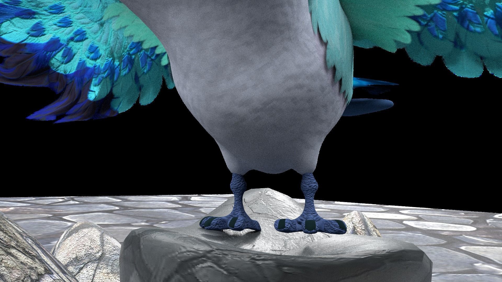 Blue bird  3D model_9