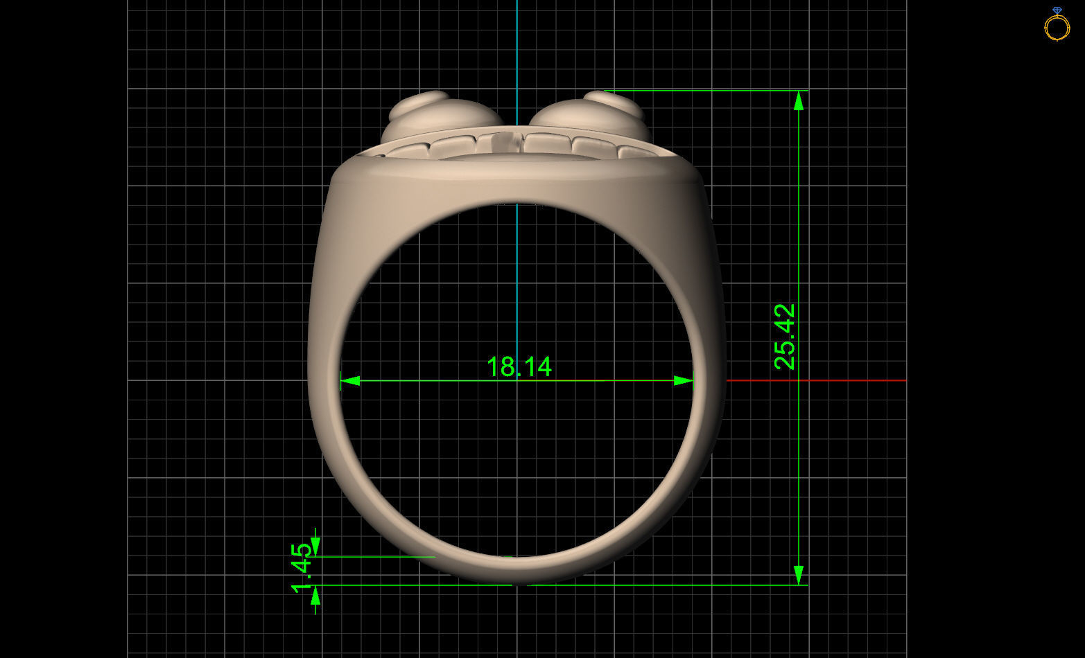 Emoji face comic ring  silver gold jewelry 3D printable model 3D print model_8