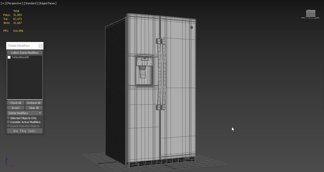 GE Side by Side Refrigerator GSS25IYNFS 3D model_4