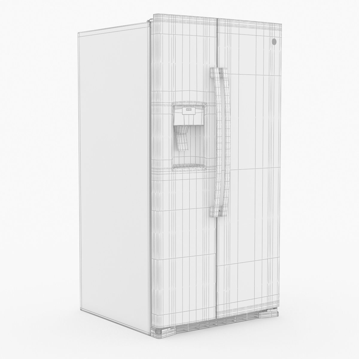 GE Side by Side Refrigerator GSS25IYNFS 3D model_35