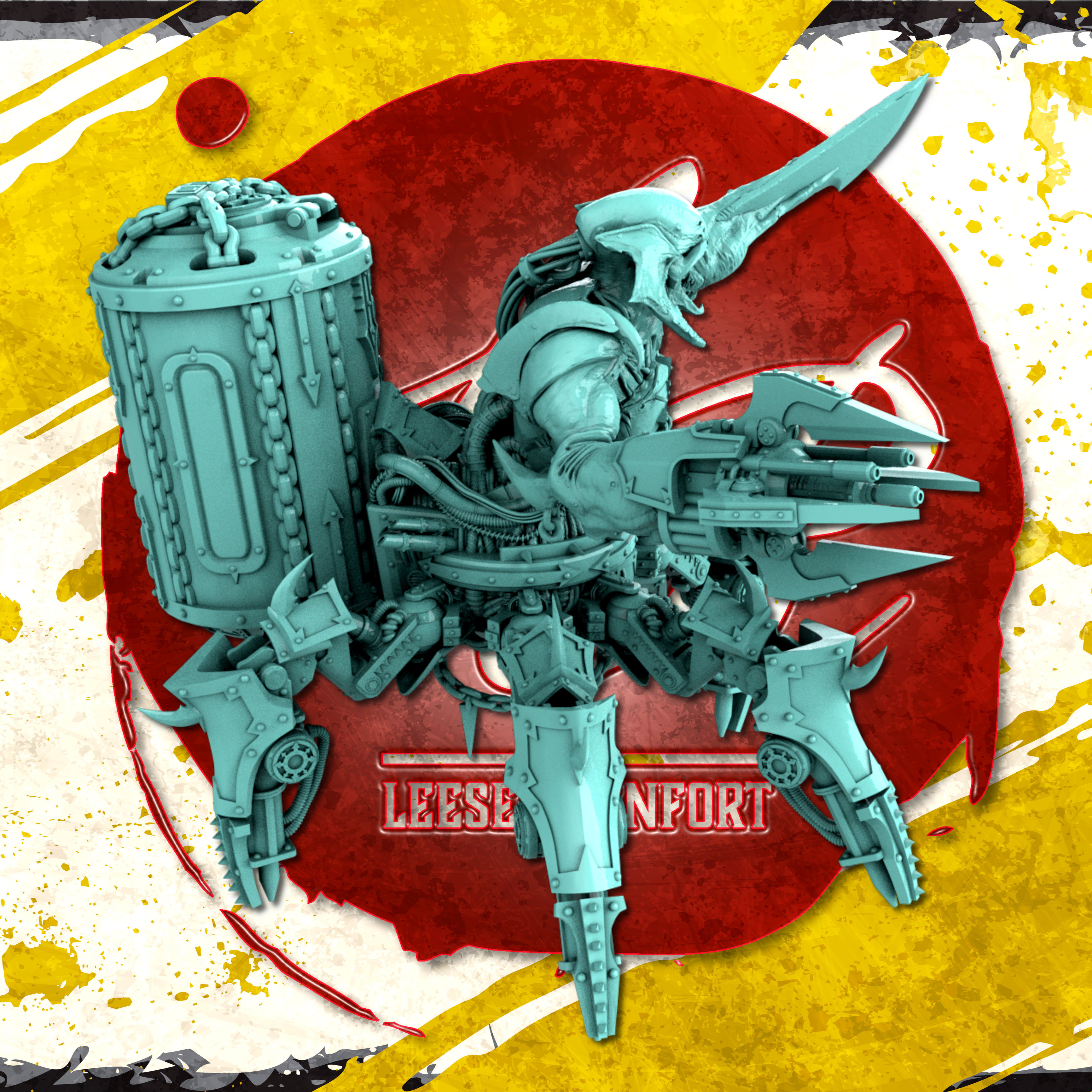 Demon Drider Mech 3D print model_1